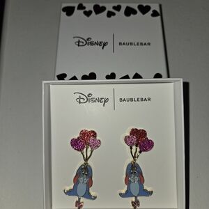 Disney X BaubleBar Eeyore Earrings with Pink & Red Heart balloons!